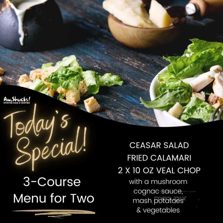Aw Shucks Seafood Bar & Bistro - Aurora, ON menu_pic