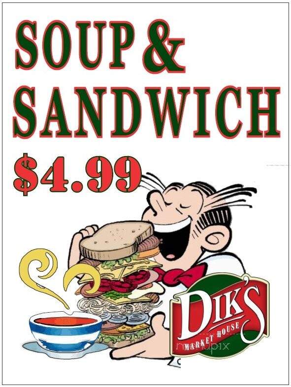 Dik's Market House - Coquitlam, BC menu_pic