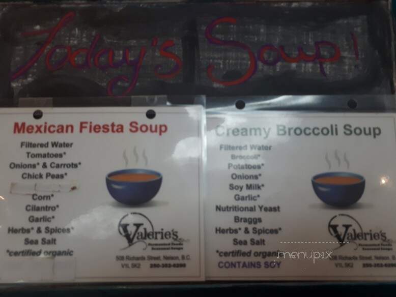 The Kootenay Bakery Cafe Cooperative - Nelson, BC menu_pic