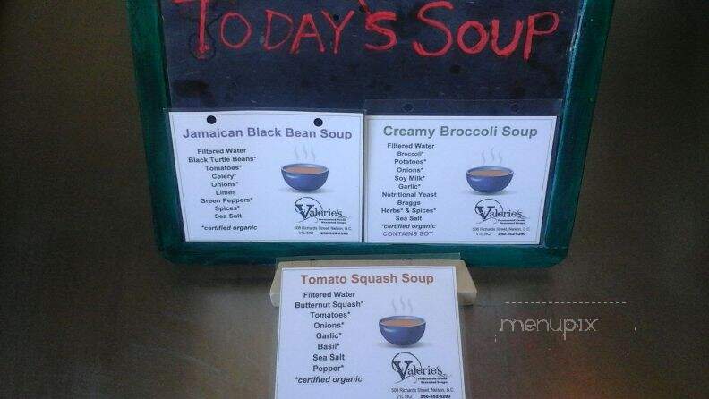 The Kootenay Bakery Cafe Cooperative - Nelson, BC menu_pic