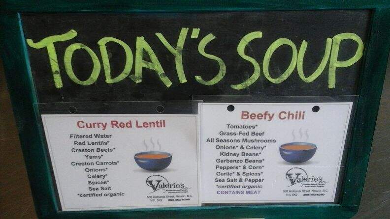 The Kootenay Bakery Cafe Cooperative - Nelson, BC menu_pic
