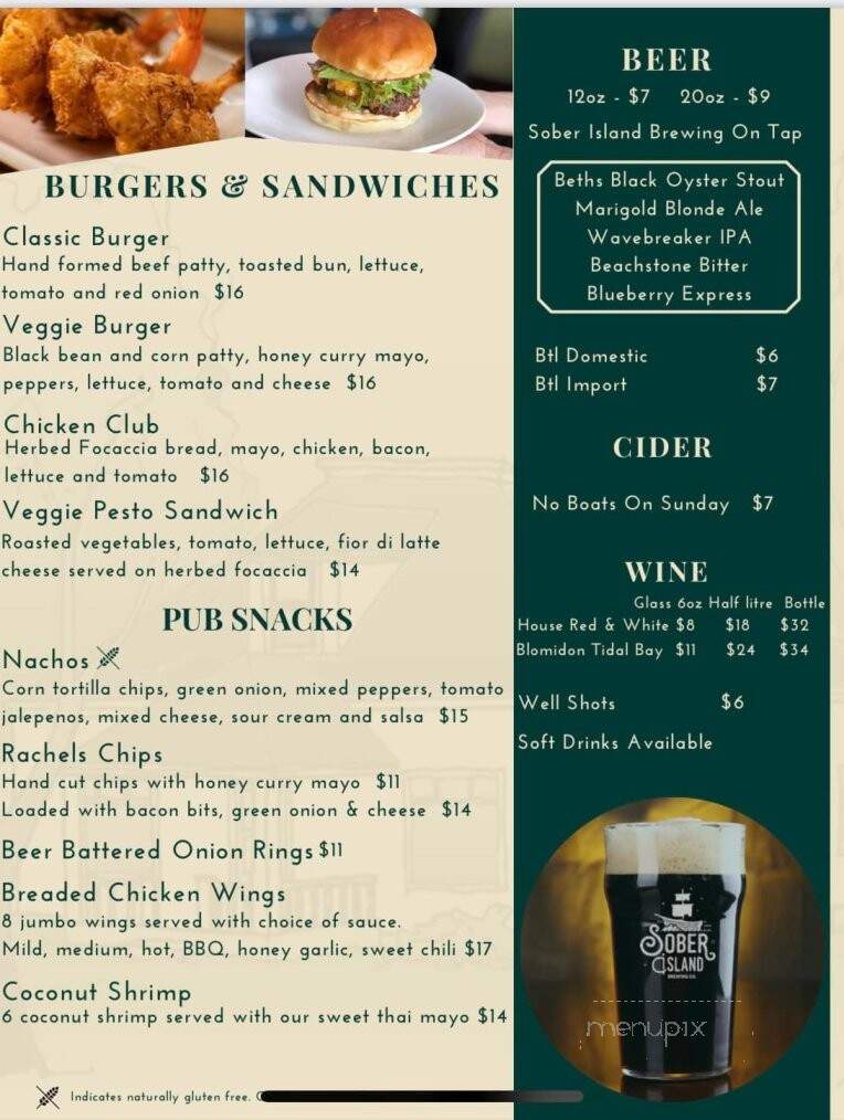 The Henley House Pub and Restaurant - Sheet Harbour, NS menu_pic