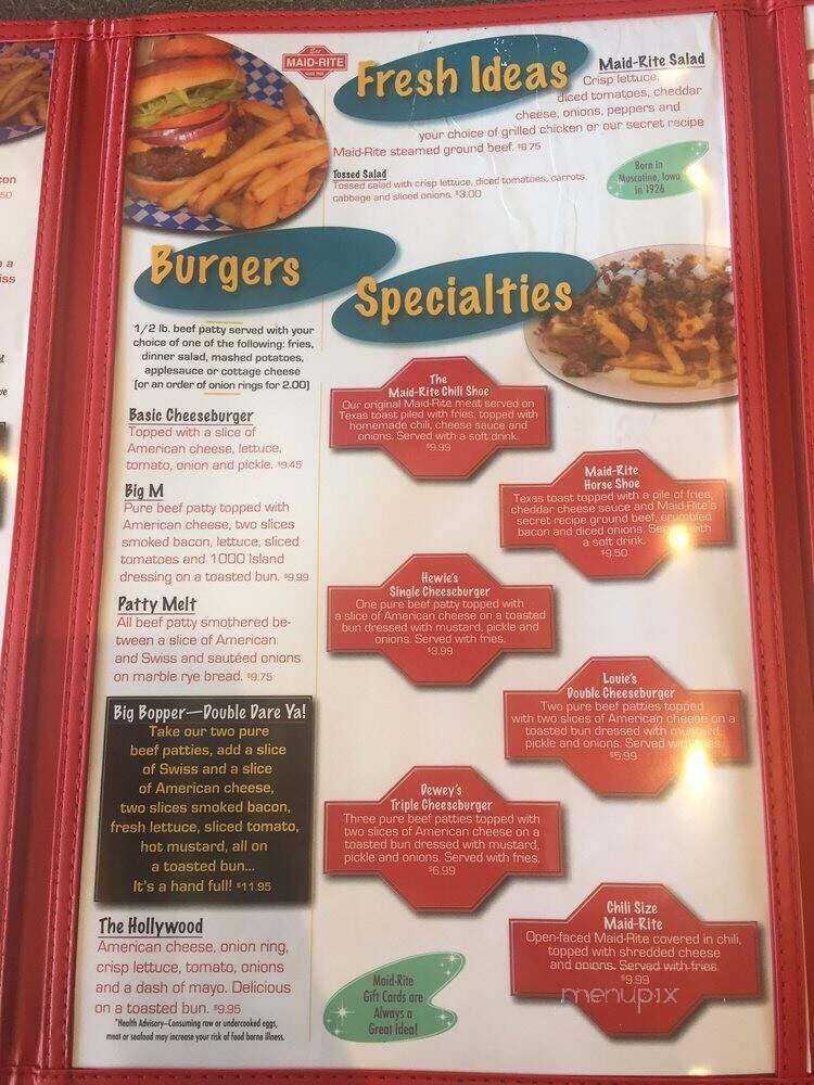 Maid-Rite - East Moline, IL menu_pic