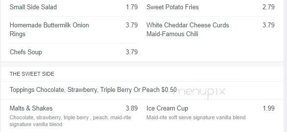Maid-Rite Restaurant - Peoria, IL menu_pic