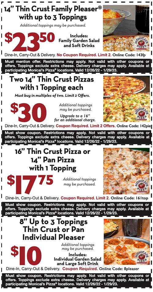 Monical's Pizza - Decatur, IL menu_pic