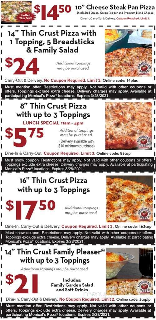 Monical's Pizza - Decatur, IL menu_pic