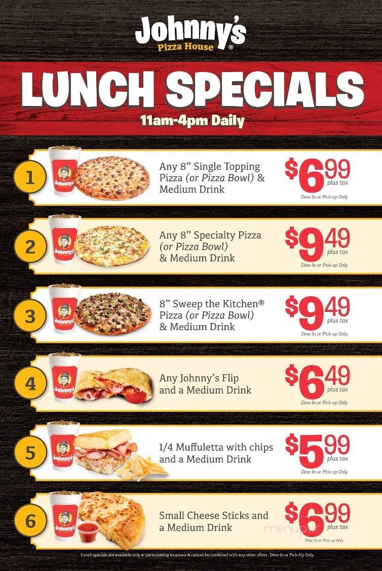 Johnny's Pizza House - Calhoun, LA menu_pic