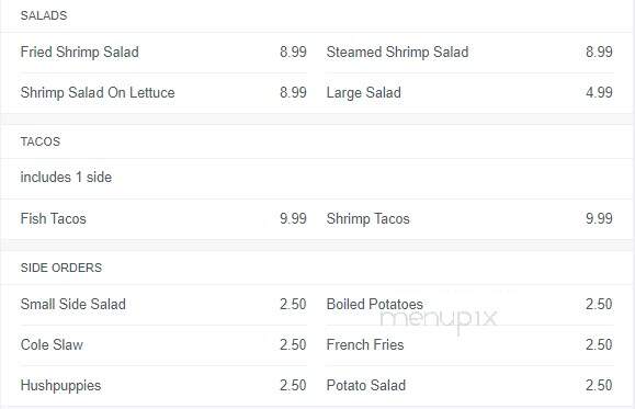 Russo's Seafood Restaurant - Savannah, GA menu_pic