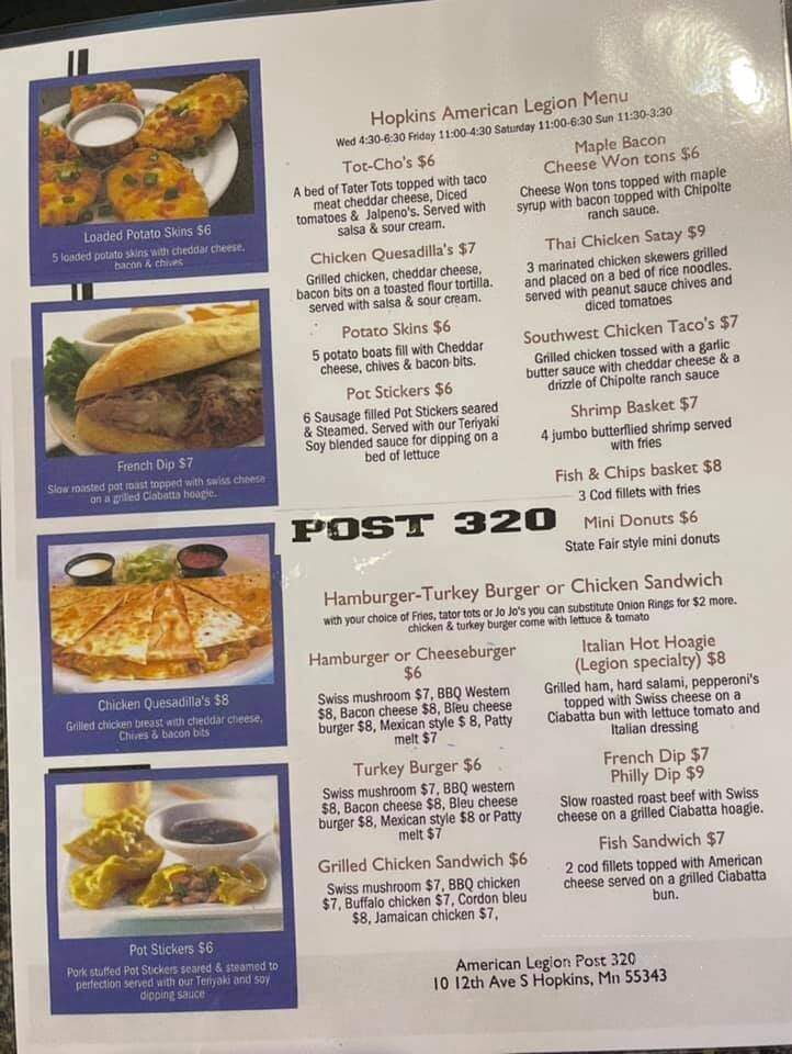 Hopkins American Legion - Hopkins, MN menu_pic