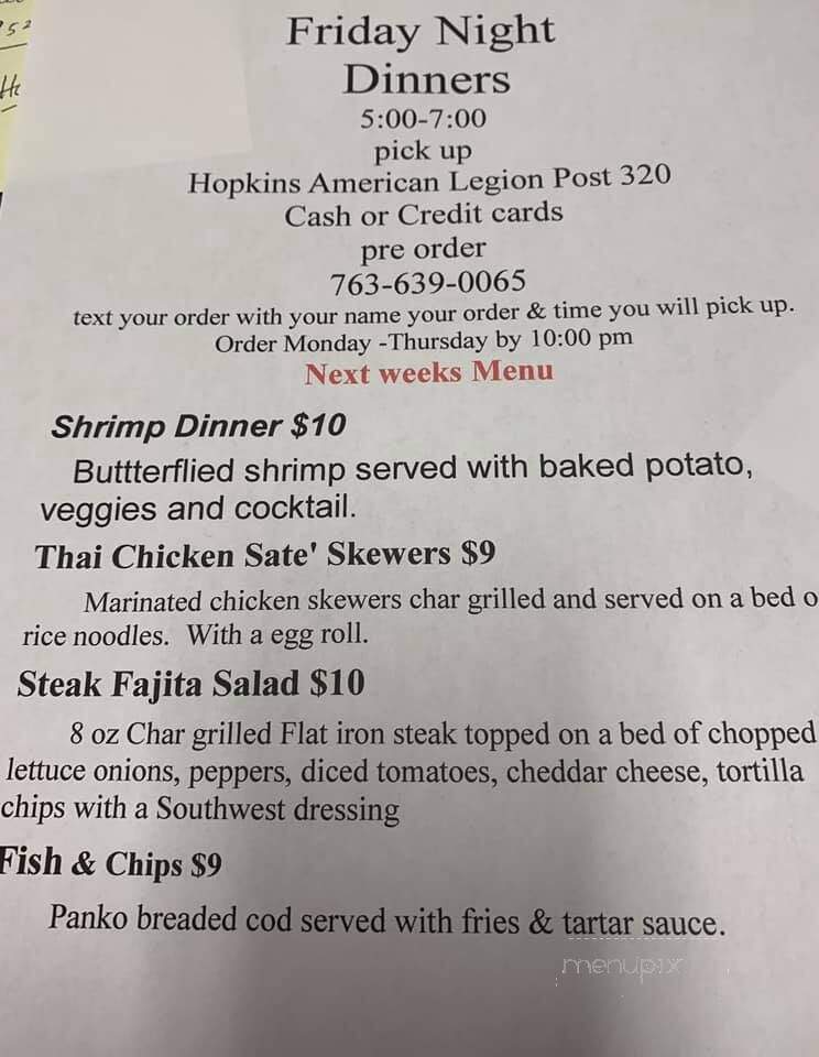 Hopkins American Legion - Hopkins, MN menu_pic
