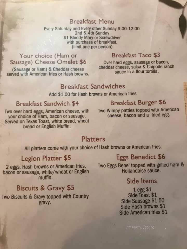 Hopkins American Legion - Hopkins, MN menu_pic