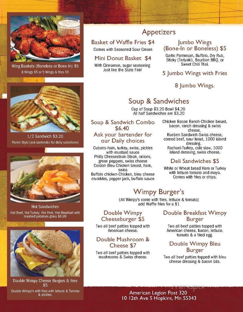 Hopkins American Legion - Hopkins, MN menu_pic