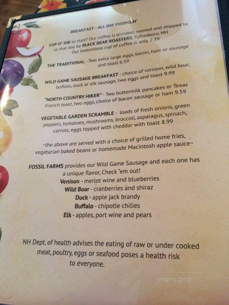 Stair Way Cafe - North Conway, NH menu_pic