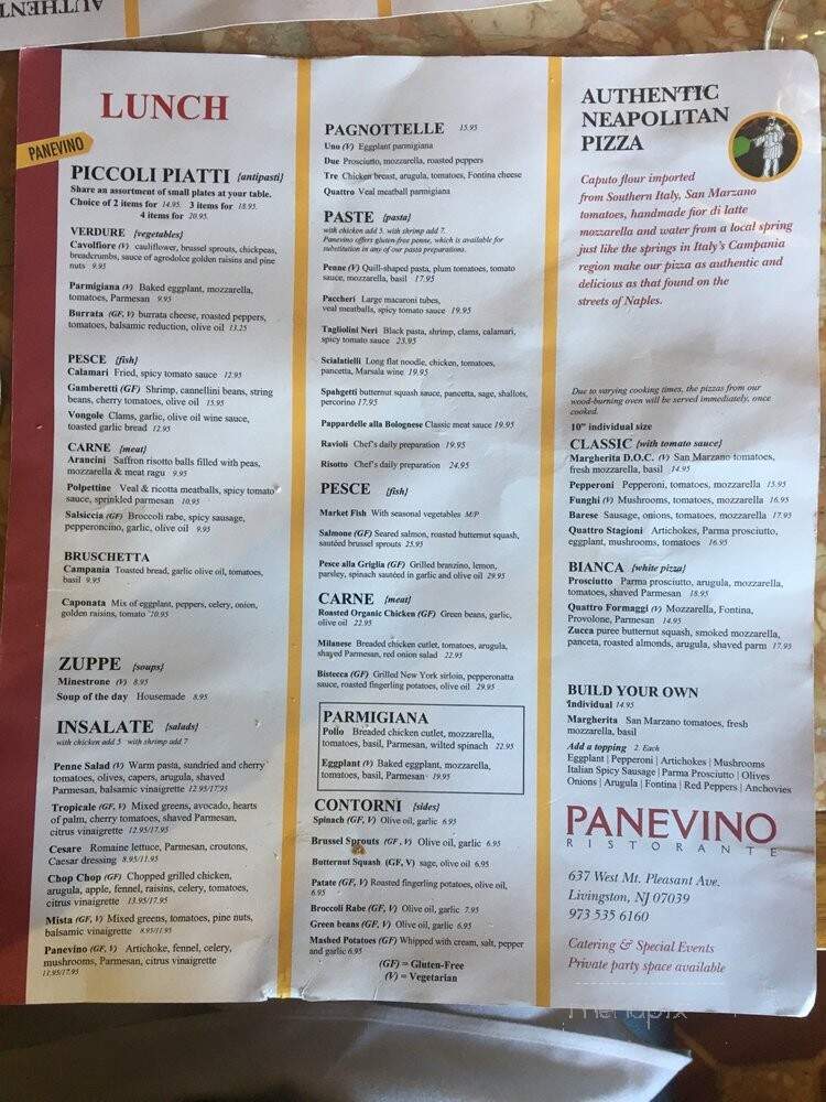 Panevino Restaurant - Livingston, NJ