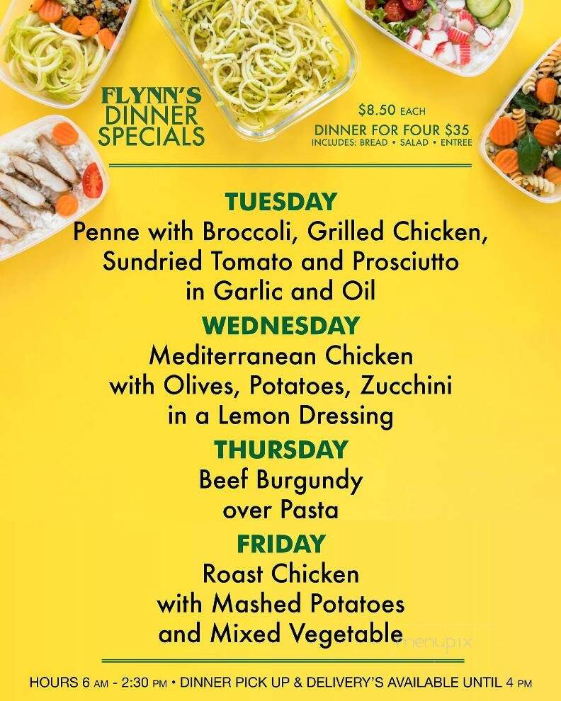 Flynn's Deli - Westwood, NJ menu_pic