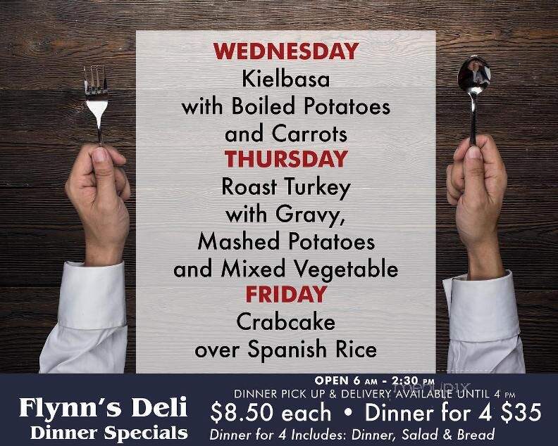Flynn's Deli - Westwood, NJ menu_pic