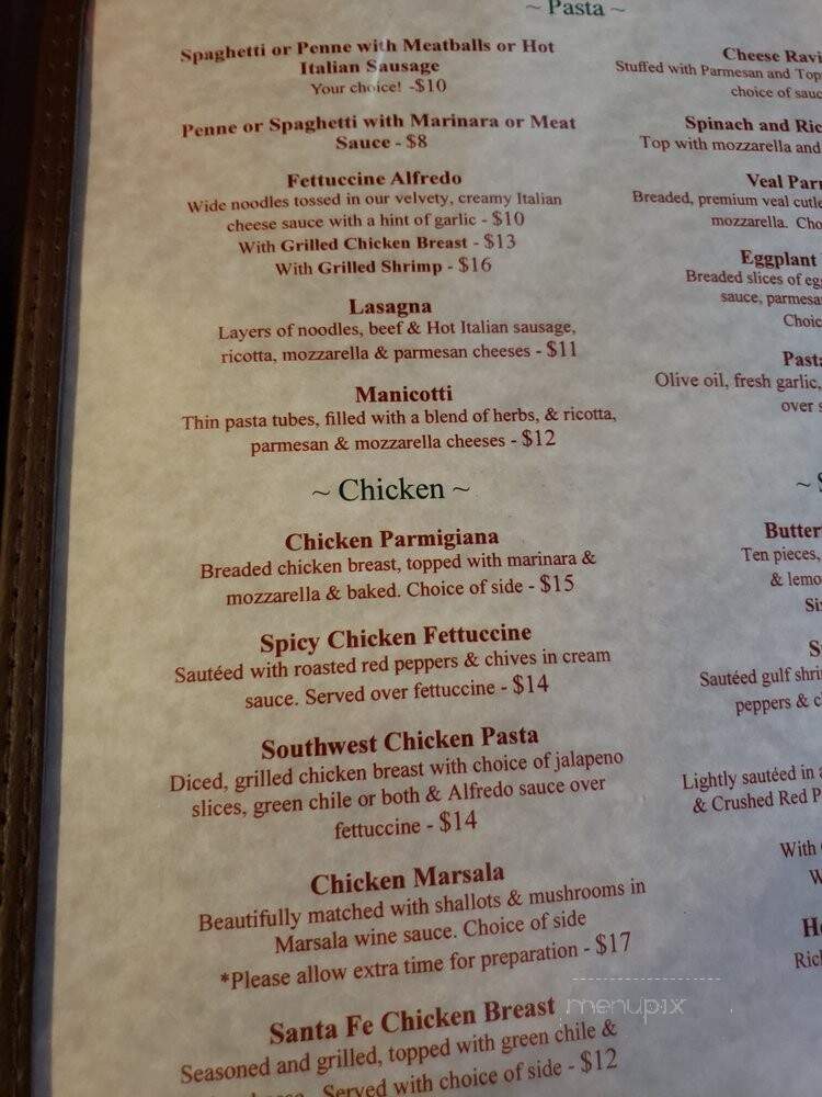Palma's Italian Grill - Deming, NM menu_pic
