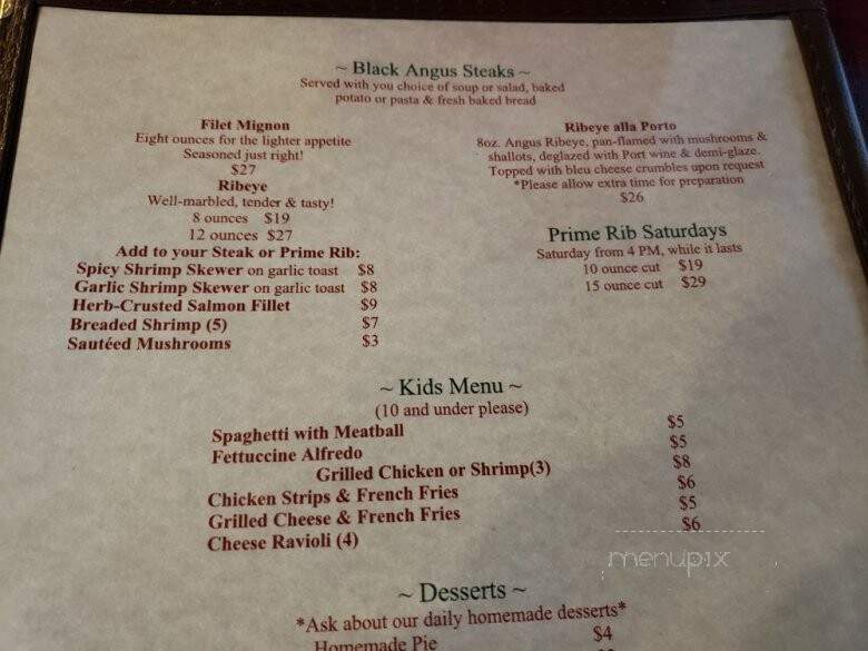 Palma's Italian Grill - Deming, NM menu_pic