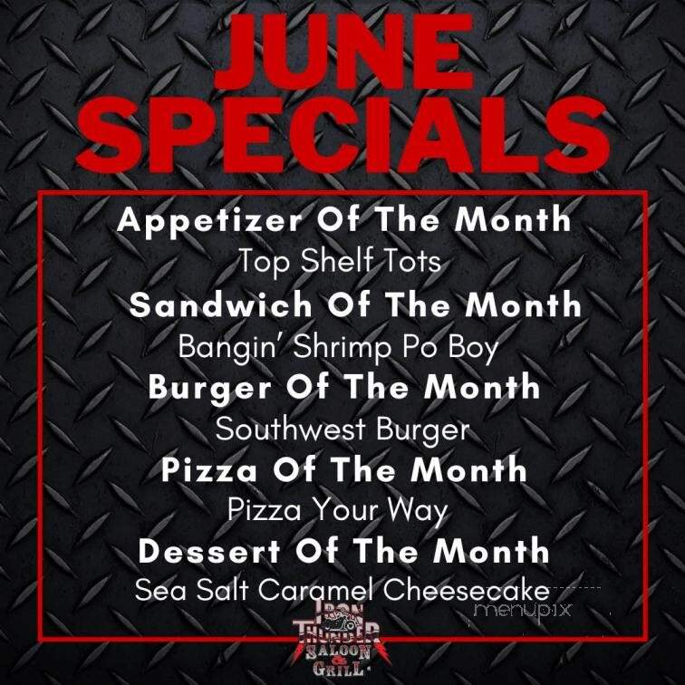 Iron Thunder Saloon - Concord, NC menu_pic