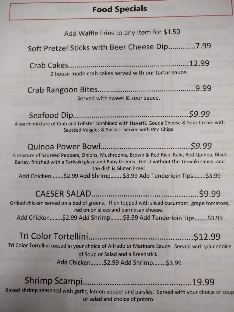 Eagles Crest Grill - Grand Forks, ND menu_pic