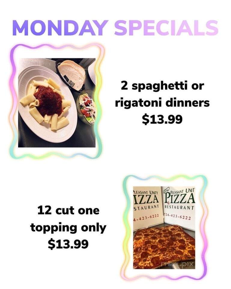 Pleasant Unity Pizza - Pleasant Unity, PA menu_pic