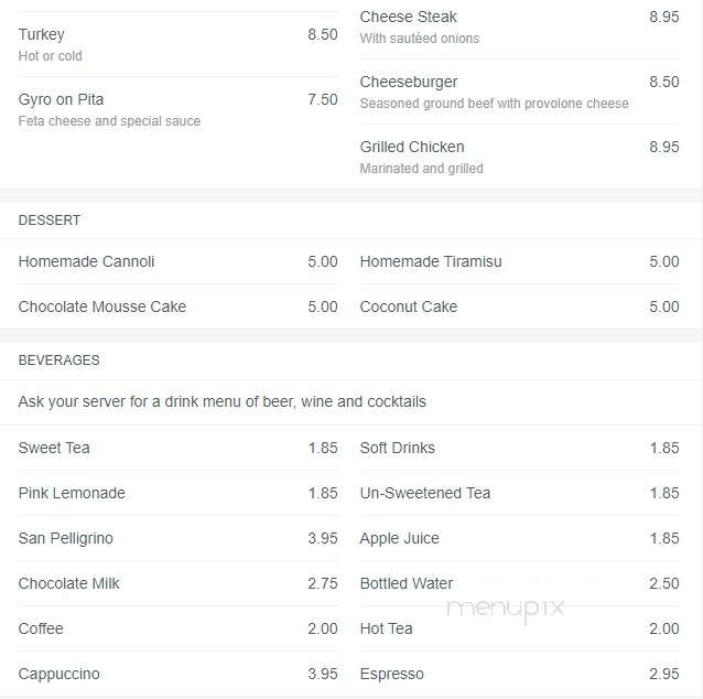 Giuseppe's Italian Restaurant - Haymarket, VA menu_pic