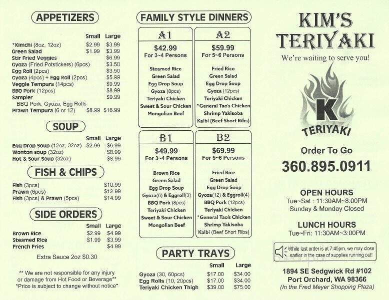 Kim's Teriyaki - Port Orchard, WA