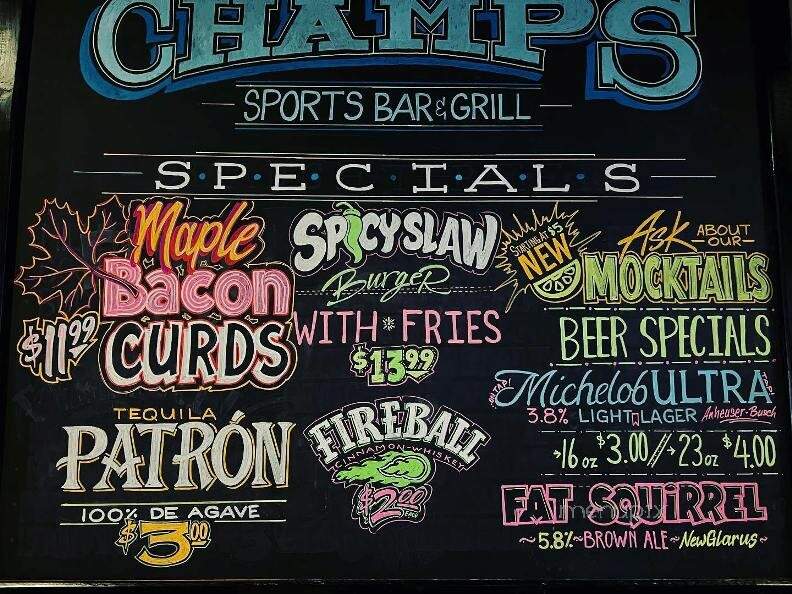 Champs Sports Bar & Grill - New Richmond, WI menu_pic
