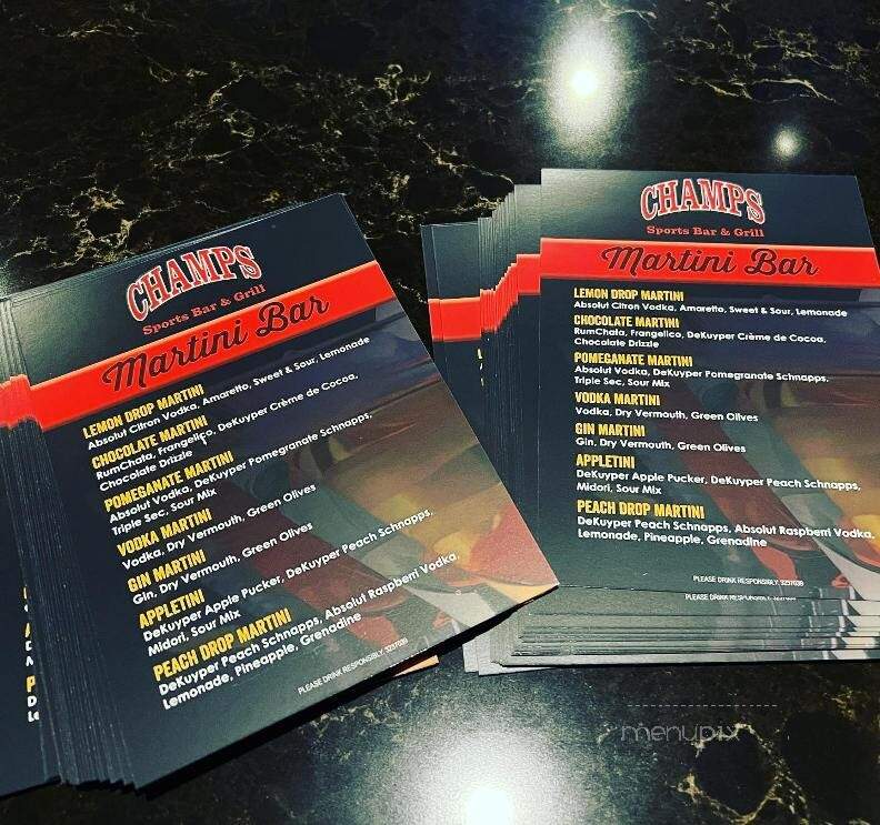 Champs Sports Bar & Grill - New Richmond, WI menu_pic
