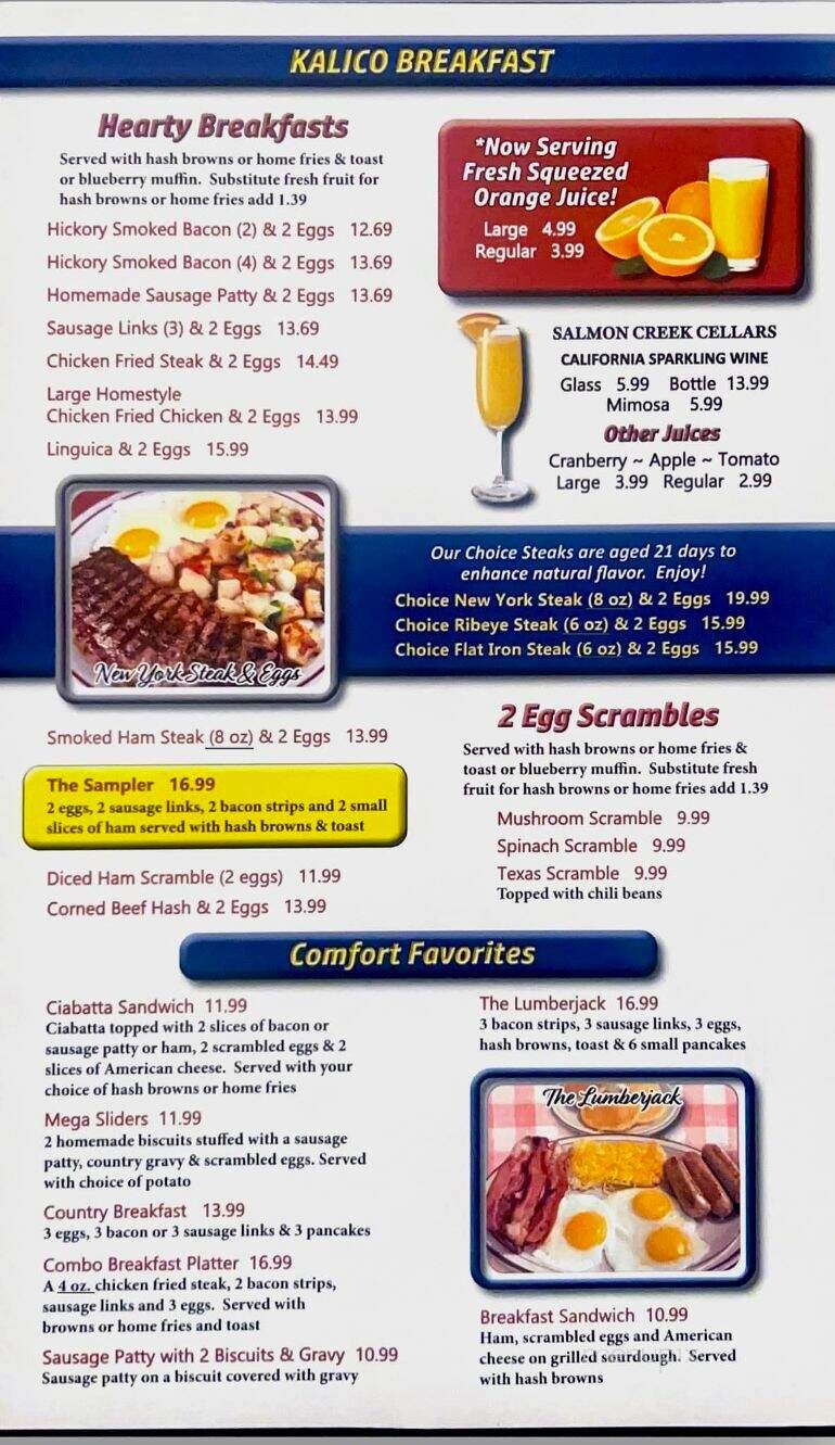 Kalico Kitchen - Chico, CA menu_pic