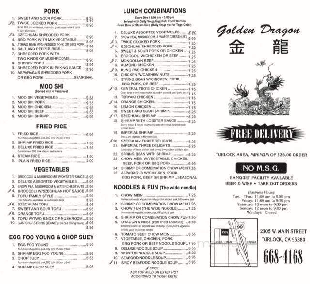 Golden Dragon Chinese Restaurant - Turlock, CA