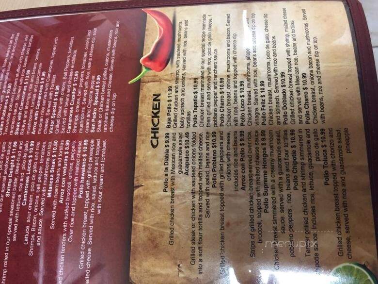 El Cazador - Lima, OH menu_pic