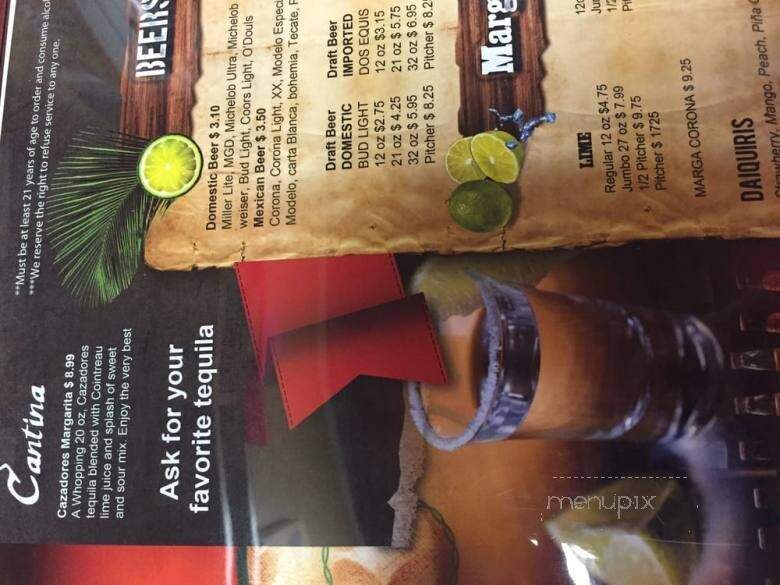 El Cazador - Lima, OH menu_pic