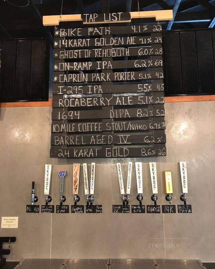 Skyroc Brewery - Attleboro, MA menu_pic