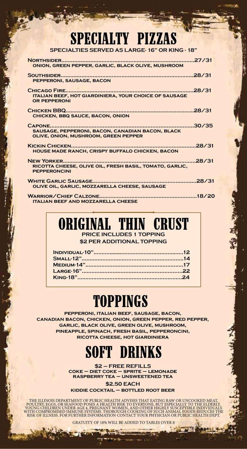 The County Seat Pub & Pizzeria - Morris, IL menu_pic