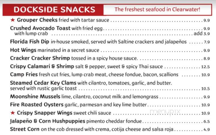 Salt Cracker Fish Camp - Clearwater, FL menu_pic