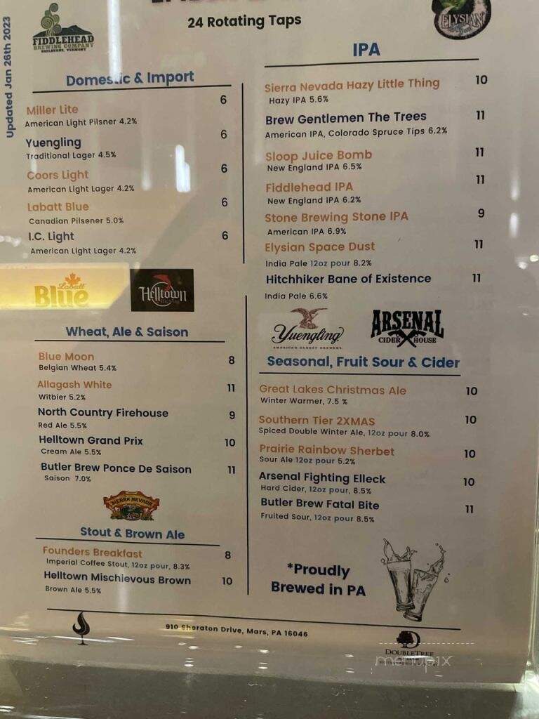 Ember and Vine - Mars, PA menu_pic