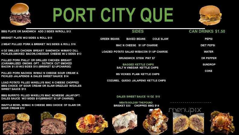 Port City Que - Rocky Point, NC menu_pic