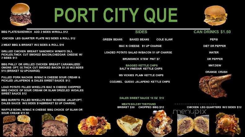 Port City Que - Rocky Point, NC menu_pic