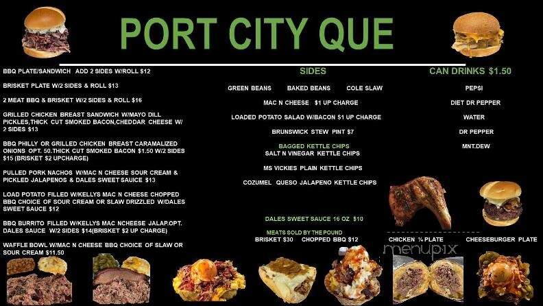 Port City Que - Rocky Point, NC menu_pic