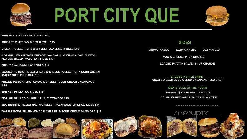 Port City Que - Rocky Point, NC menu_pic