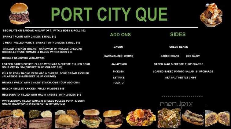 Port City Que - Rocky Point, NC menu_pic