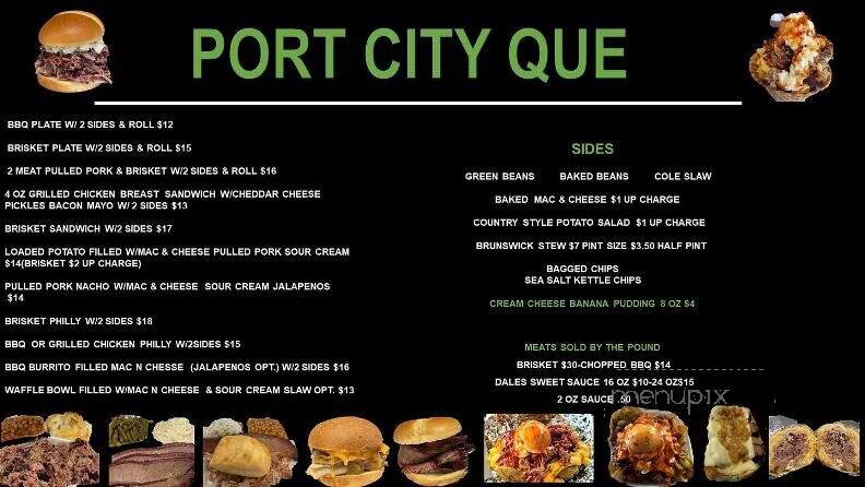 Port City Que - Rocky Point, NC menu_pic