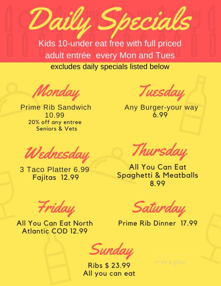Villa Bar & Grill - Albertville, MN menu_pic