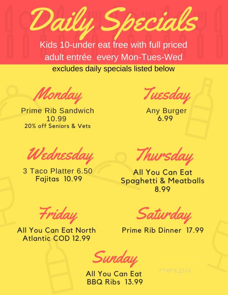 Villa Bar & Grill - Albertville, MN menu_pic
