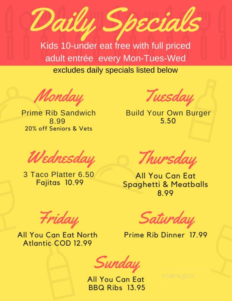 Villa Bar & Grill - Albertville, MN menu_pic