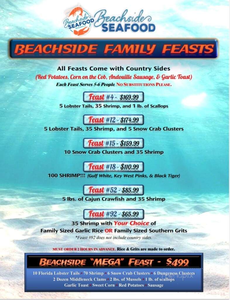 Beachside Seafood - Indialantic, FL menu_pic
