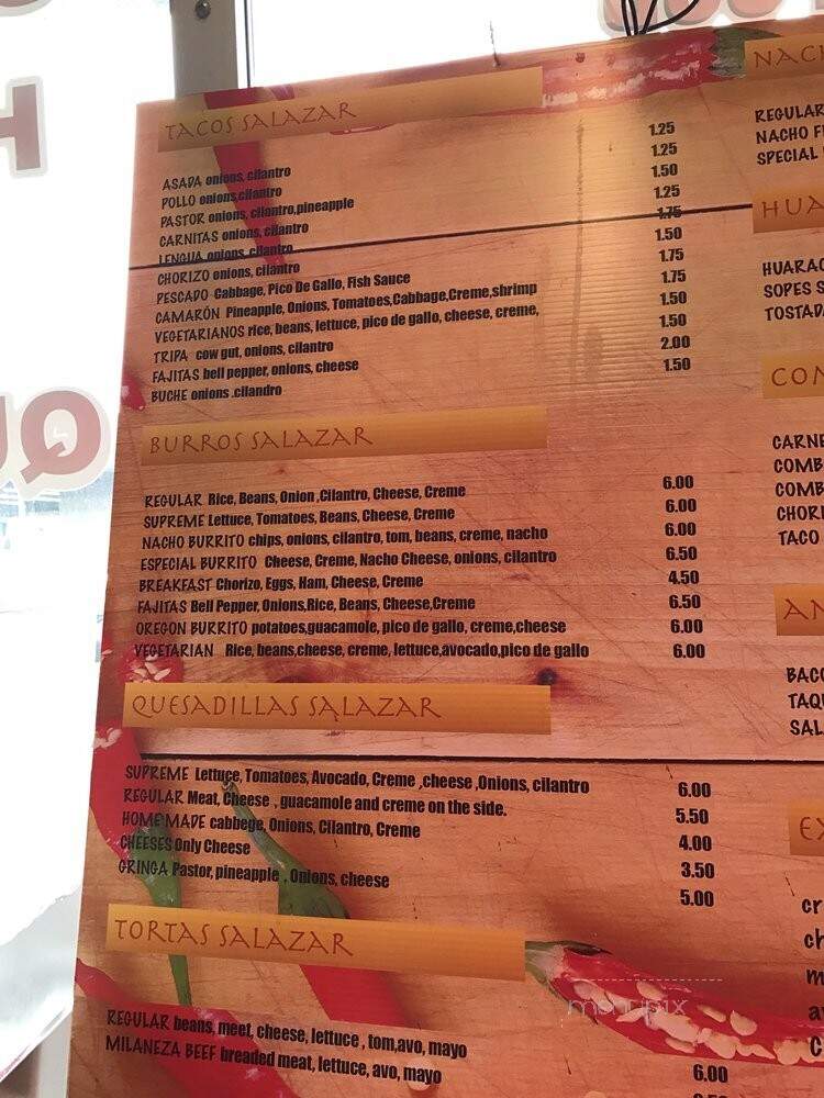 Las Palomas Taqueria - Portland, OR menu_pic