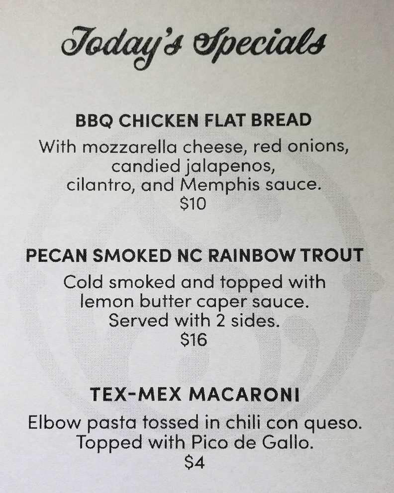 Southern Craft BBQ - Johnson City, TN menu_pic