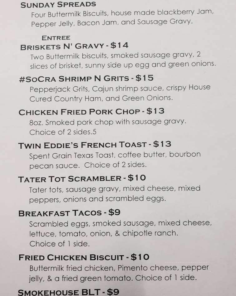 Southern Craft BBQ - Johnson City, TN menu_pic